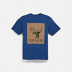 COACH 3848 Signature Rexy T-shirt BRIGHT BLUE