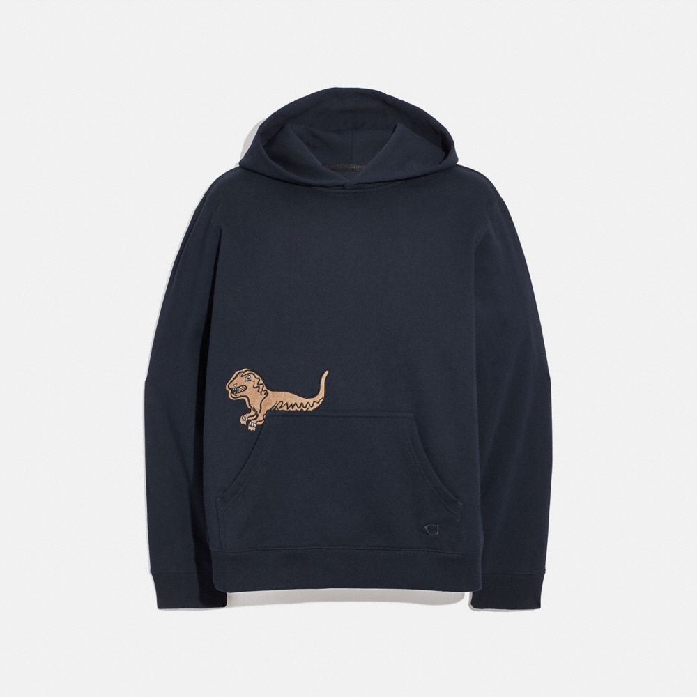 COACH 3850 Signature Rexy Hoodie NAVY