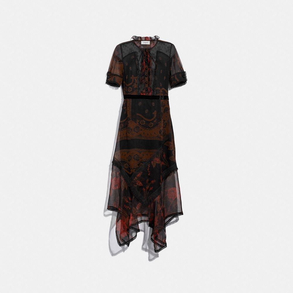 COACH 38510 Bandana Print Dress BROWN
