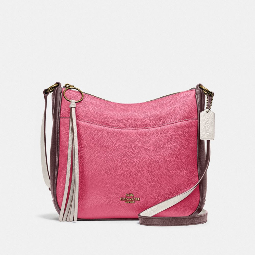 COACH 38696 CHAISE CROSSBODY IN COLORBLOCK B4/CONFETTI PINK MULTI