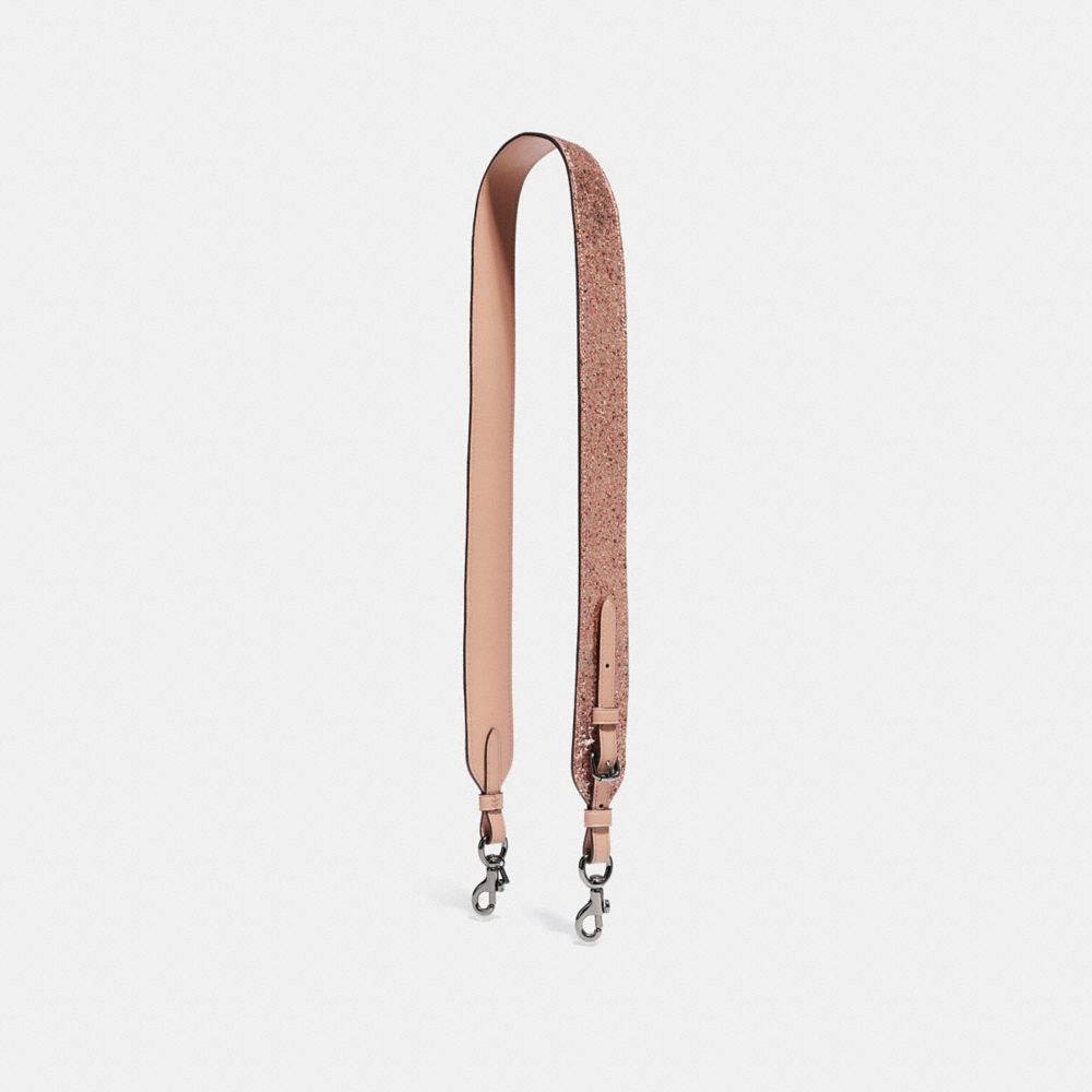 NOVELTY STRAP - METALLIC ROSE GOLD/GUNMETAL - COACH 38856