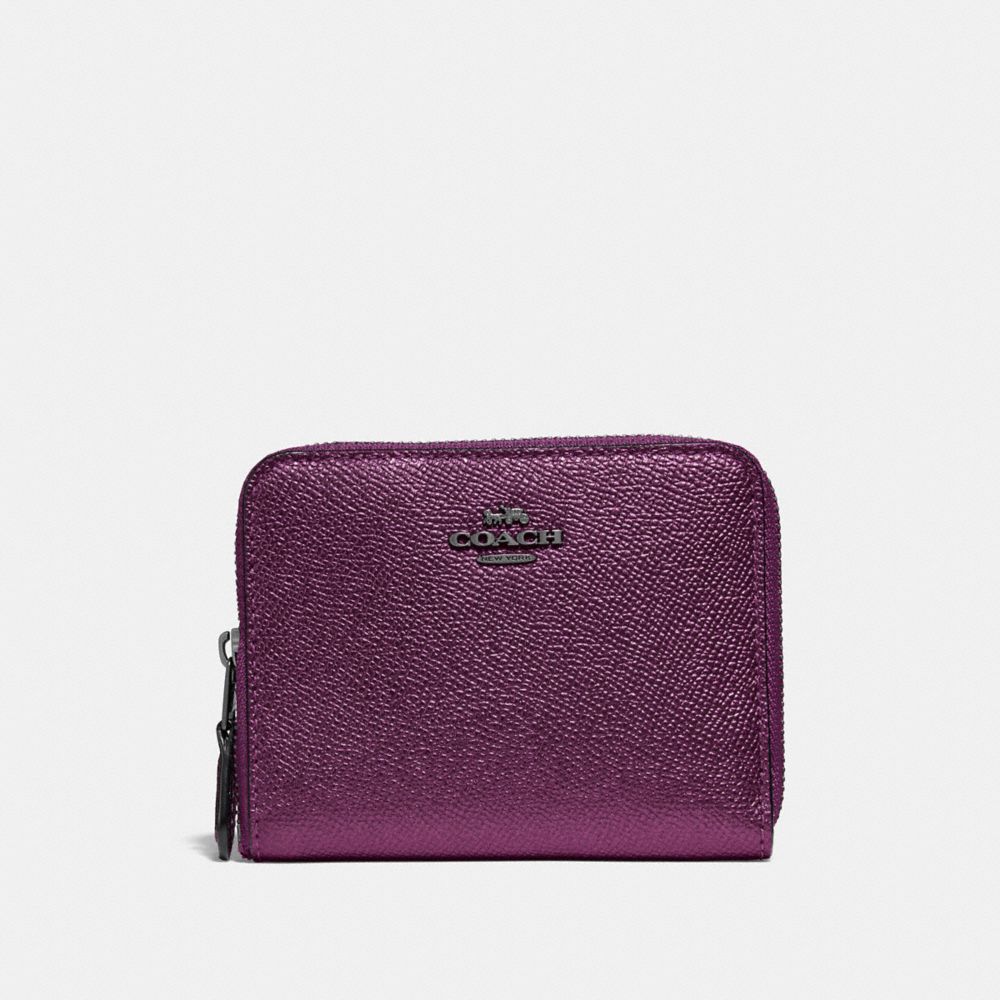 COACH 38872 SMALL ZIP AROUND WALLET GM/METALLIC BERRY