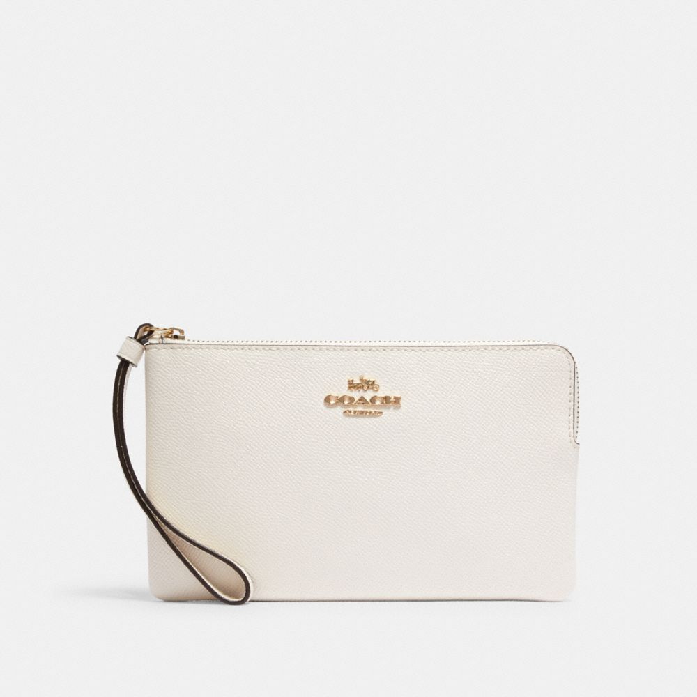 COACH 3888 Large Corner Zip Wristlet IM/CHALK