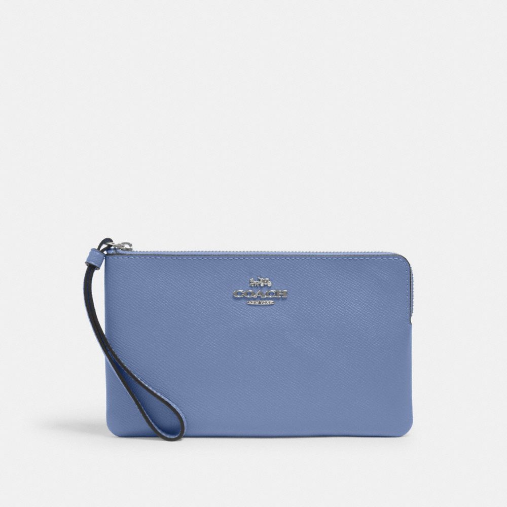 COACH 3888 LARGE CORNER ZIP WRISTLET SV/PERIWINKLE