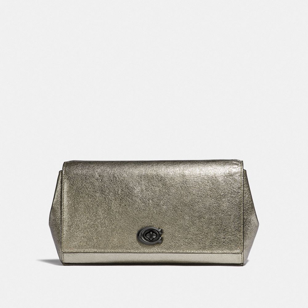 ALEXA TURNLOCK CLUTCH - 38964 - PLATINUM/PEWTER