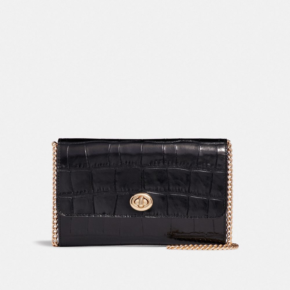 COACH MARLOW TURNLOCK CHAIN CROSSBODY - BLACK/GOLD - 38969