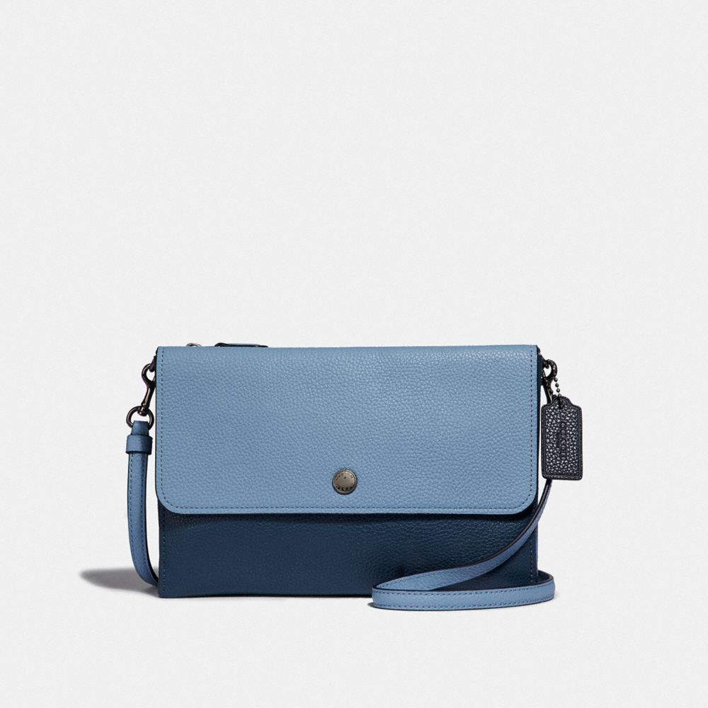 TRIPLE CROSSBODY IN COLORBLOCK - SLATE MULTI/GUNMETAL - COACH 38979