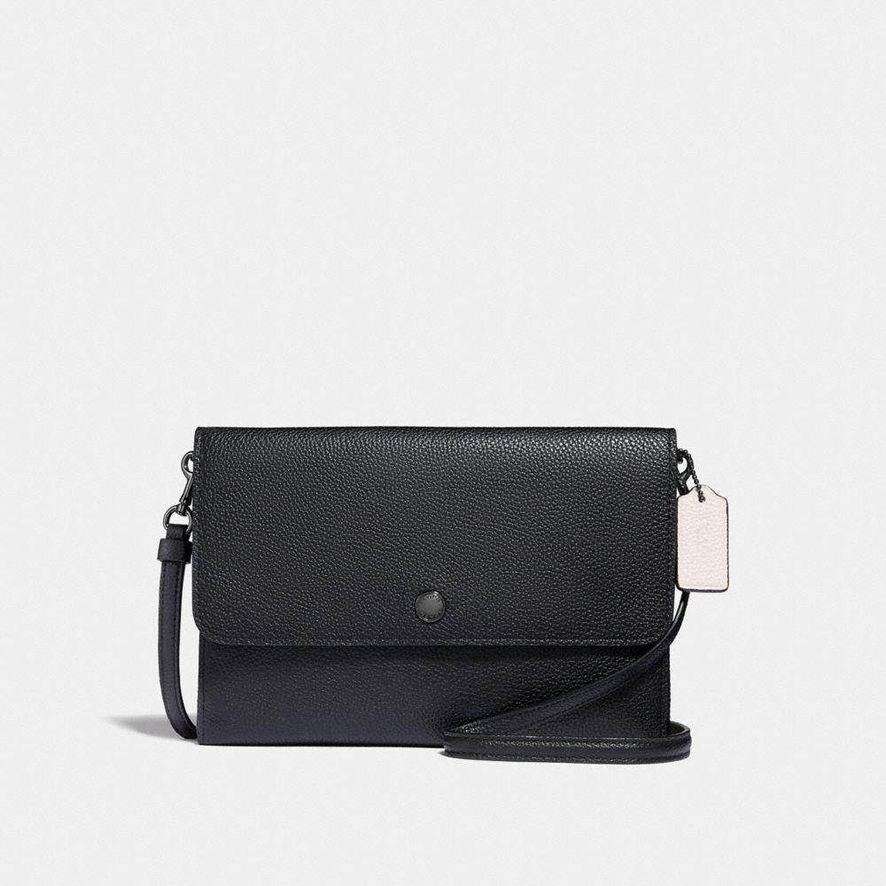 COACH TRIPLE CROSSBODY IN COLORBLOCK - BLACK MULTI/GUNMETAL - 38979