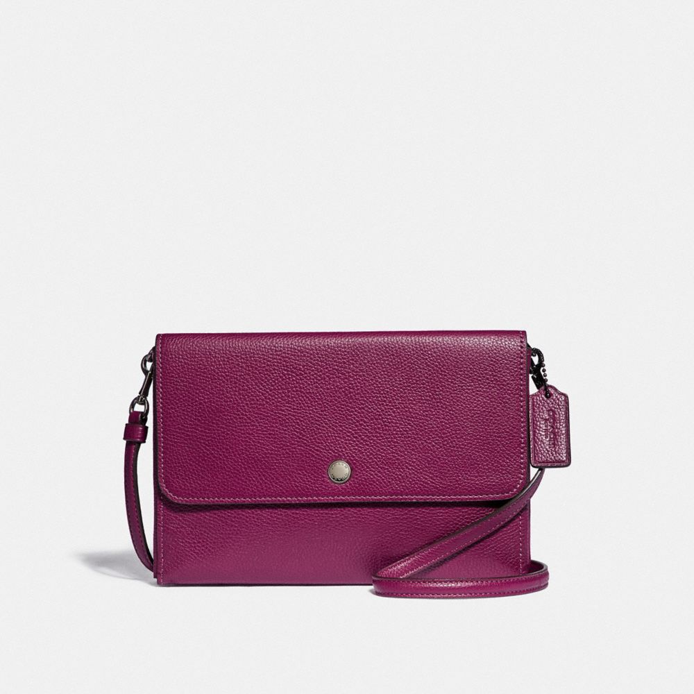 COACH 38980 TRIPLE CROSSBODY GM/DARK BERRY