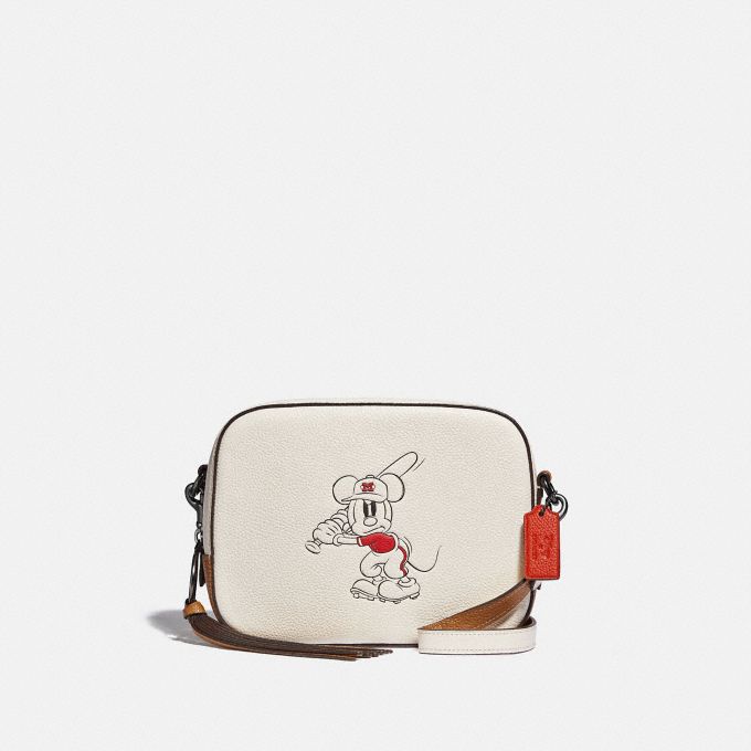 公式 Coach コーチ Disney X Coach カメラ バッグ ウィズ ベースボール ミッキーマウス 全てのレディースバッグ