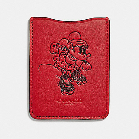 COACH 39005 MINNIE MOUSE ROLLERSKATE PHONE POCKET STICKER 1941 RED