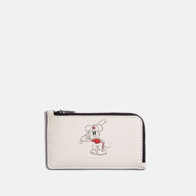 公式 Coach コーチ Disney X Coach Lジップ カード ケース ウィズ ベースボール ミッキーマウス 財布 革小物