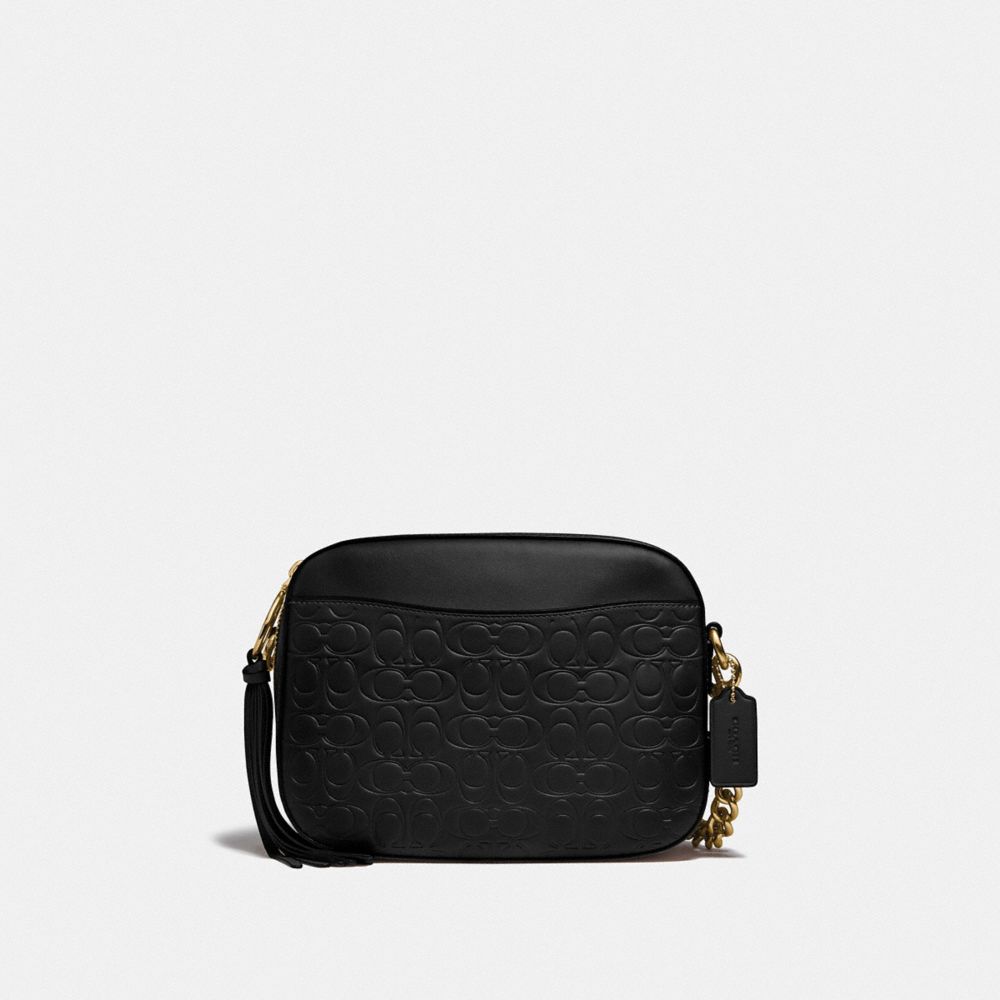 COACH 39184 - Camera Bag In Signature Leather GOLD/BLACK