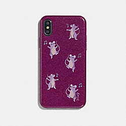 COACH 39327 Iphone X/xs Case With Party Mouse Print DARK BERRY