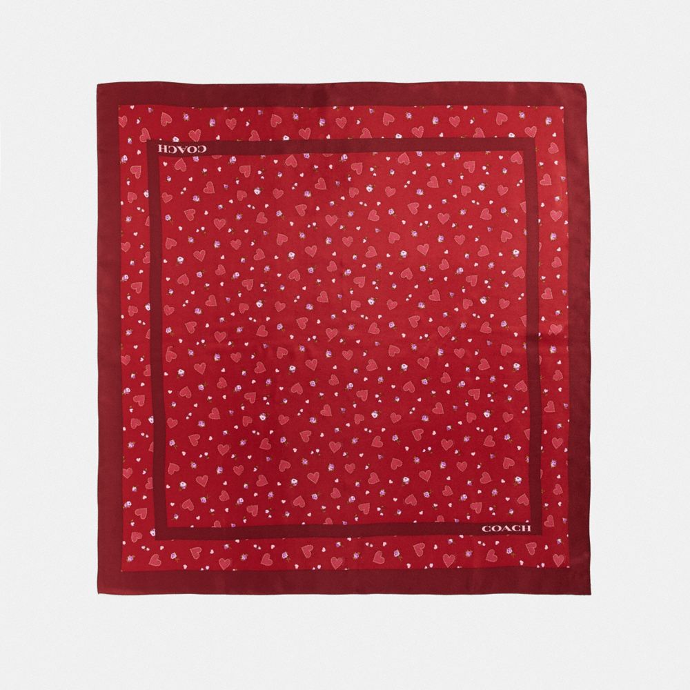 VALENTINE PRINT SQUARE - 1941 RED - COACH 39386