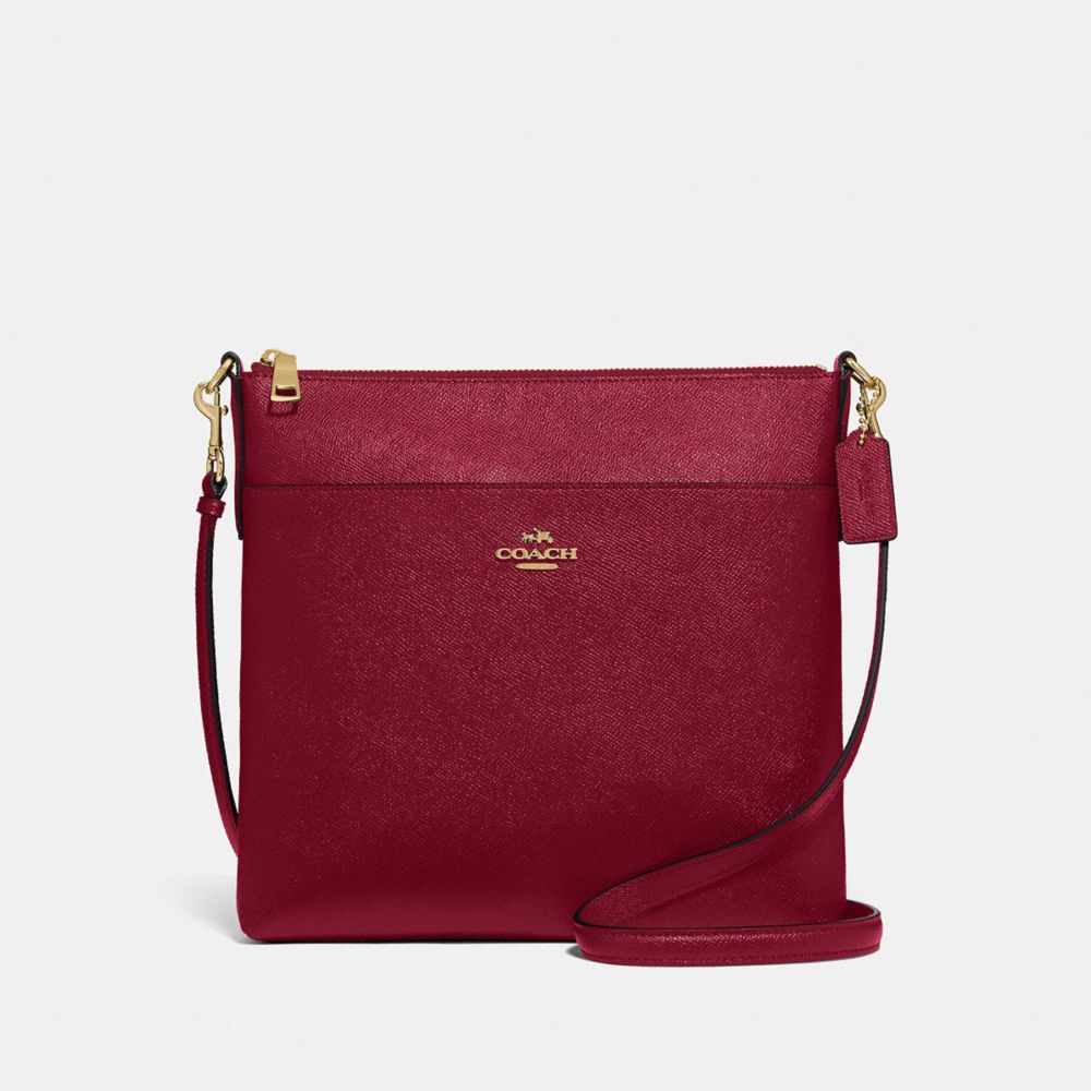 COACH 39408 - KITT MESSENGER CROSSBODY 26 - GD/DEEP RED | COACH NEW ...