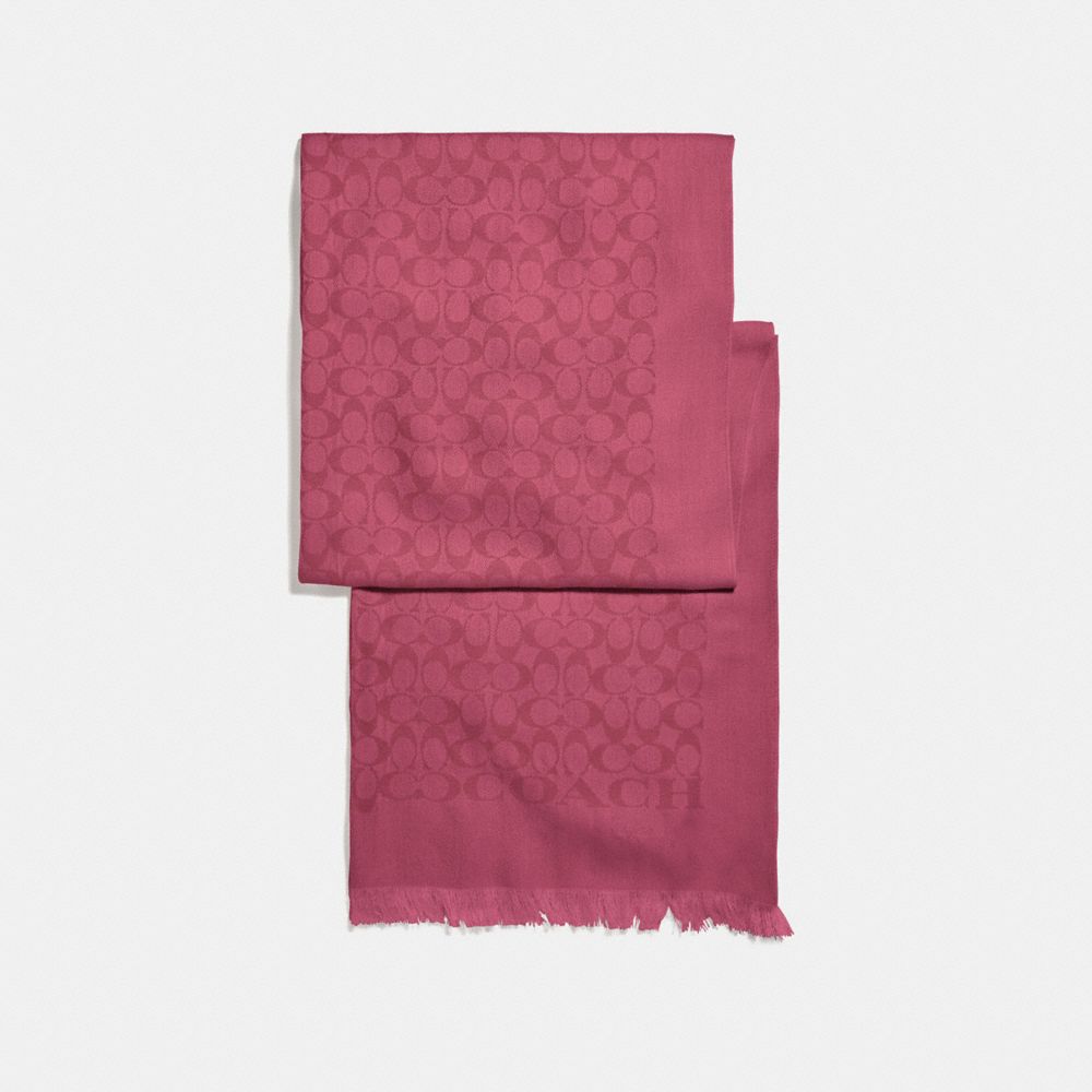 SIGNATURE STOLE - BRIGHT CHERRY - COACH 39578