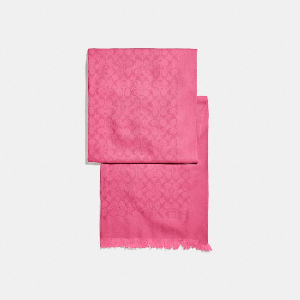 SIGNATURE STOLE - CONFETTI PINK - COACH 39578