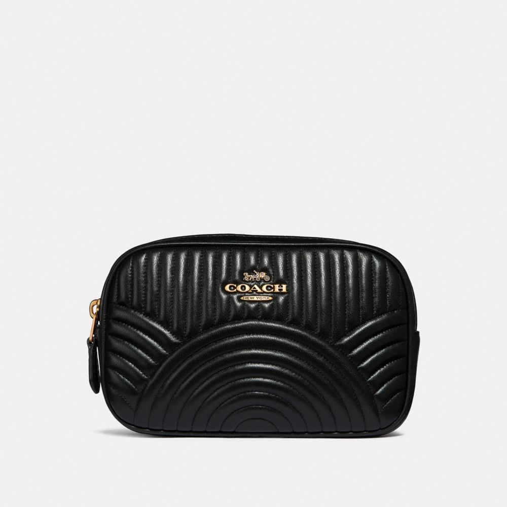 COACH BELT BAG WITH DECO QUILTING - BLACK/BRASS - 39685