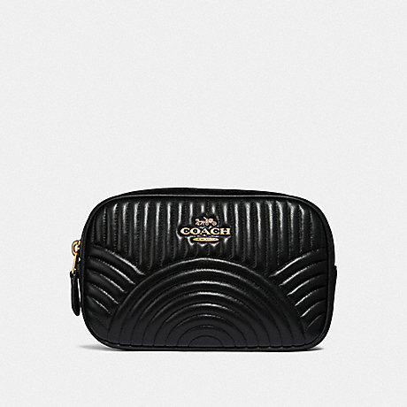COACH BELT BAG WITH DECO QUILTING - BLACK/BRASS - 39685