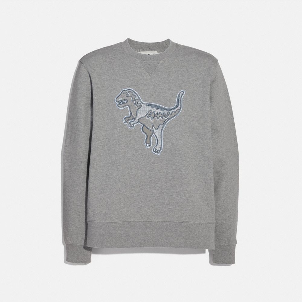 COACH 39687 REXY SWEATSHIRT HEATHER GREY