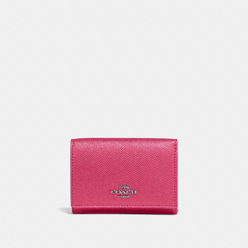 COACH 39737 SMALL FLAP WALLET GM/DARK PINK