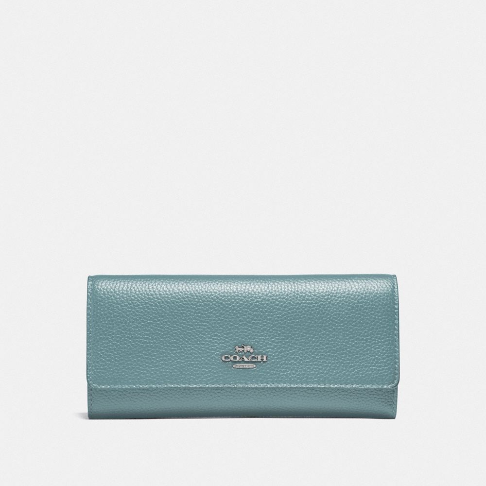 SOFT TRIFOLD WALLET - SV/SAGE | COACH 