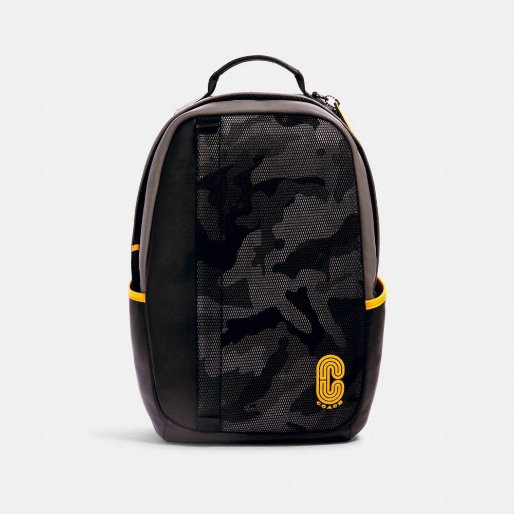 COACH 4001 Edge Backpack With Camo Print QB/BLACK MULTI