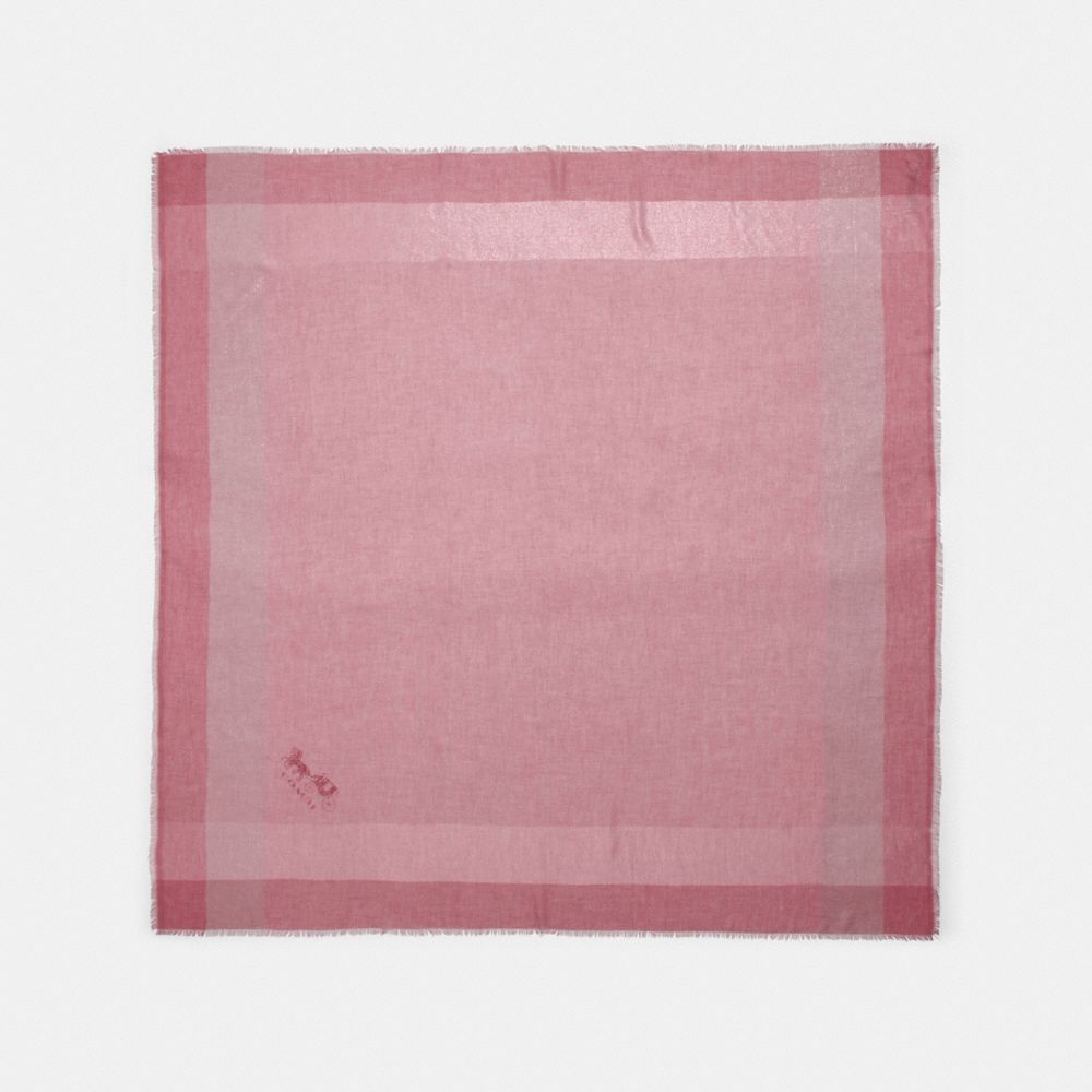 METALLIC WINDOWPANE CHALLIS - 40082 - TRUE PINK