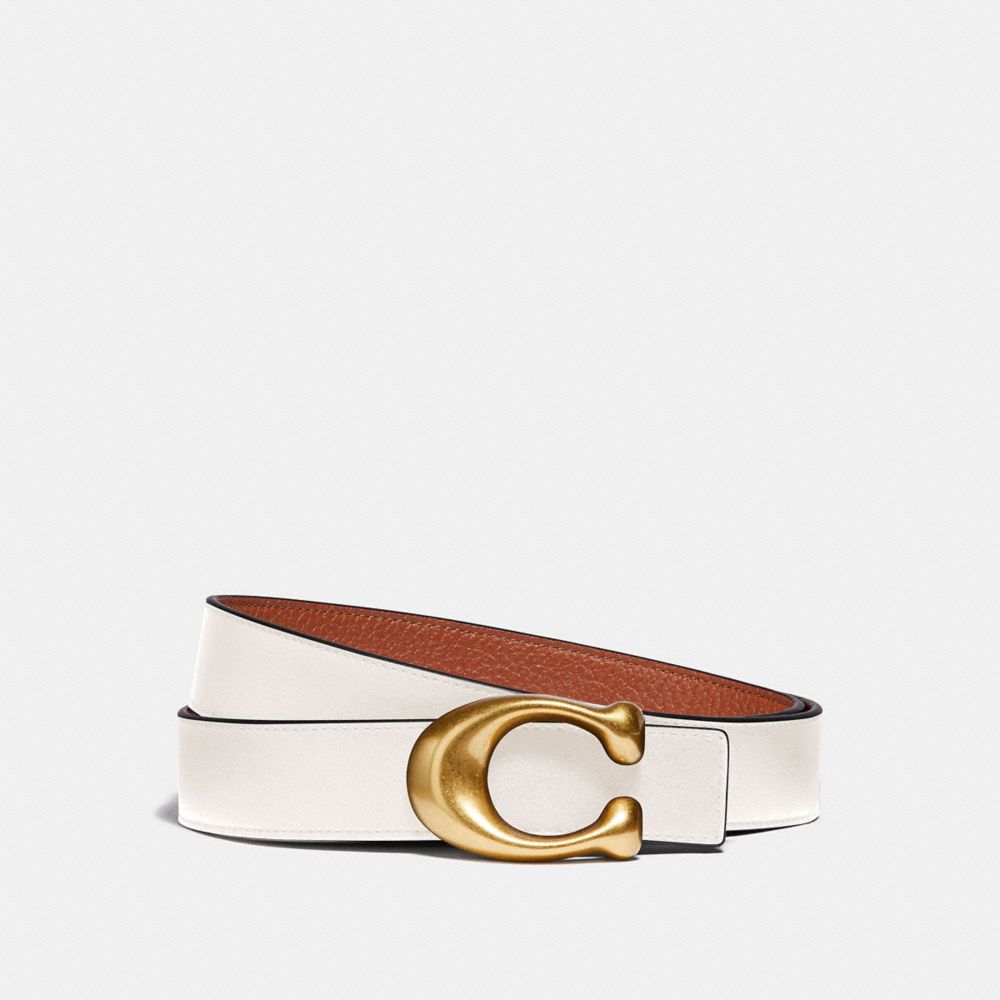 Coach SCULPTED REVERSIBLE BELT - Belt - saddle/black 