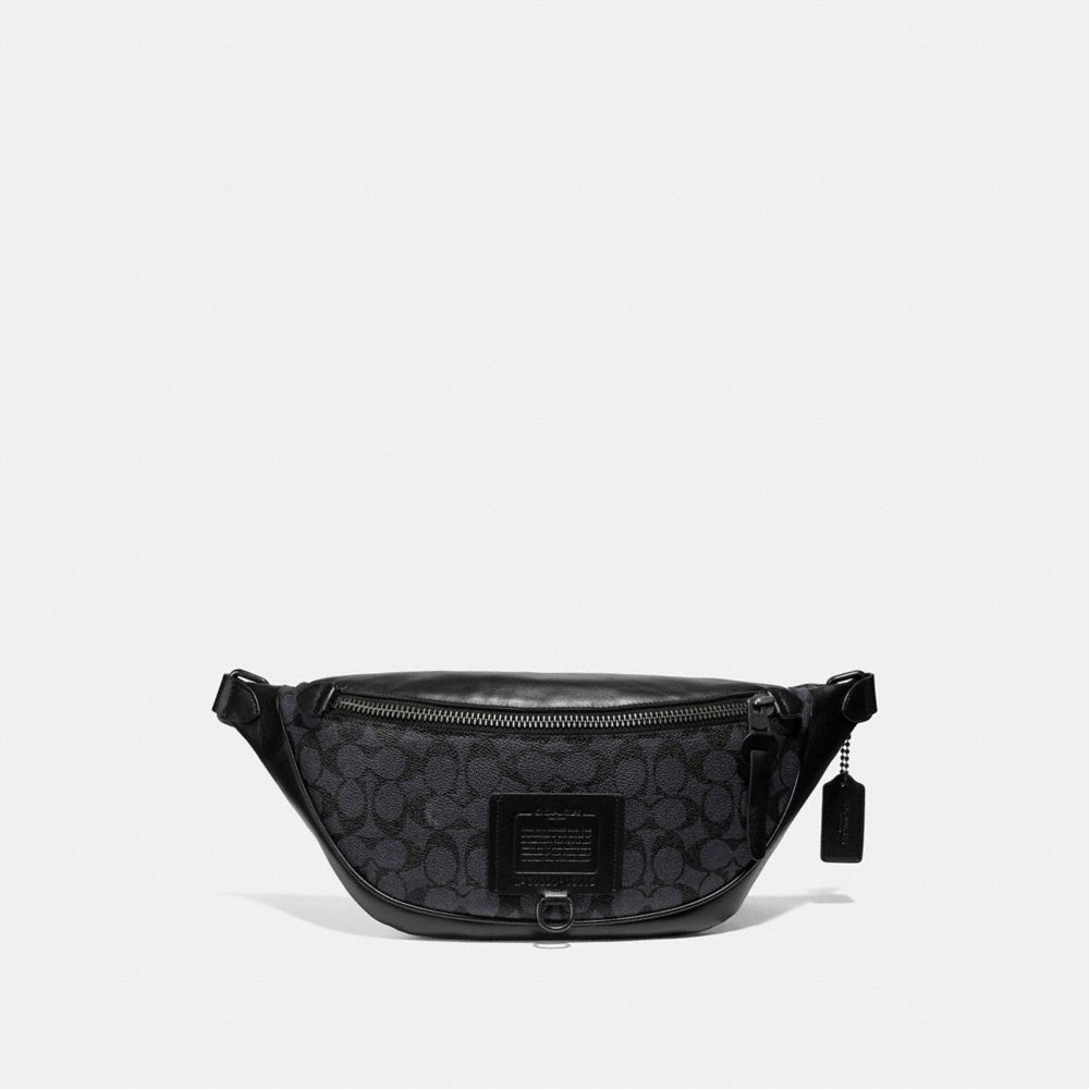 COACH 40345 - Rivington Belt Bag In Signature Canvas GUNMETAL/CHARCOAL