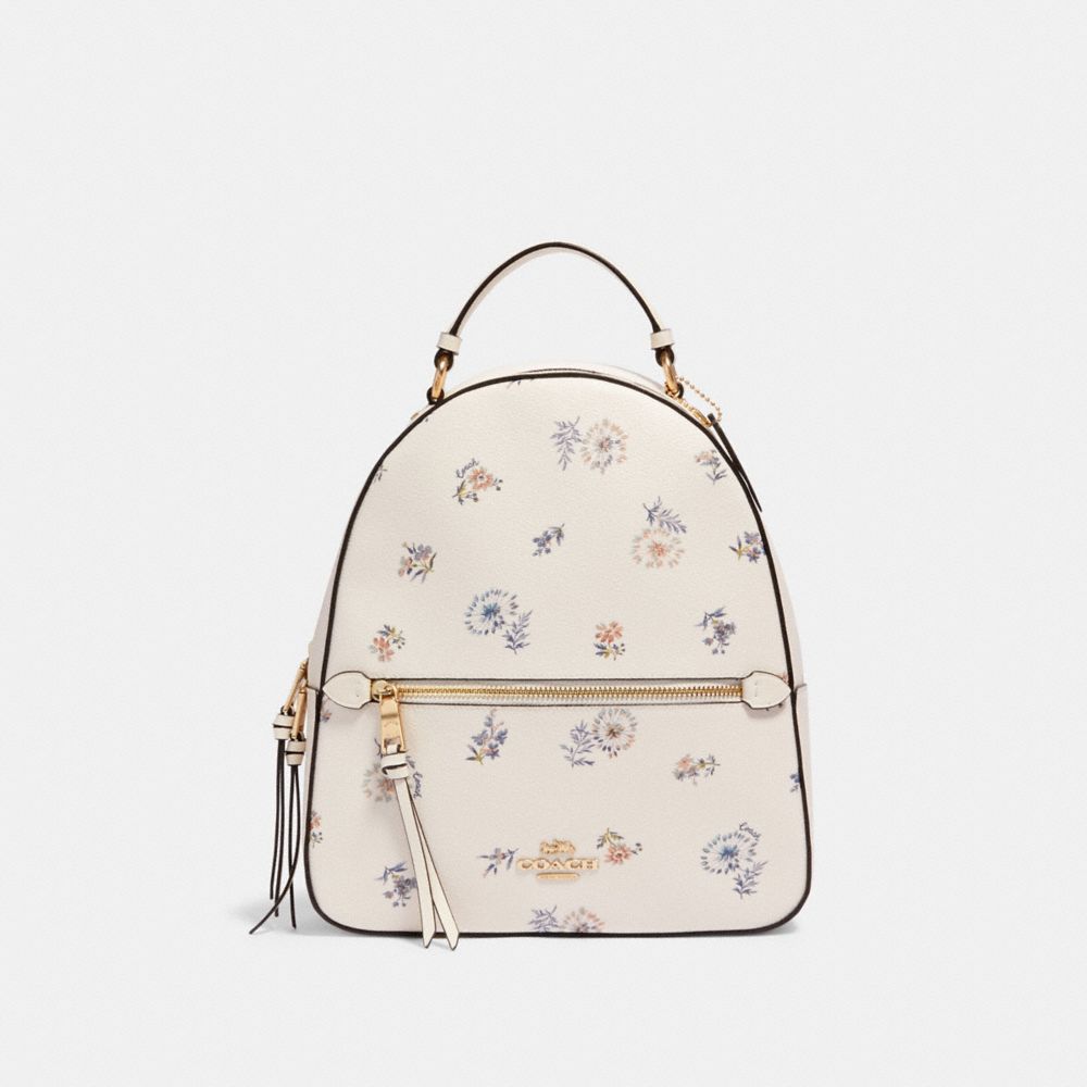 COACH 4106 Jordyn Backpack With Dandelion Floral Print IM/CHALK/ BLUE MULTI
