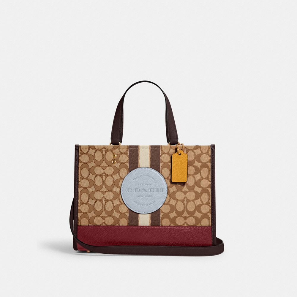 COACH 4113 - DEMPSEY CARRYALL IN SIGNATURE JACQUARD WITH STRIPE AND COACH PATCH IM/KHAKI/MIST MULTI