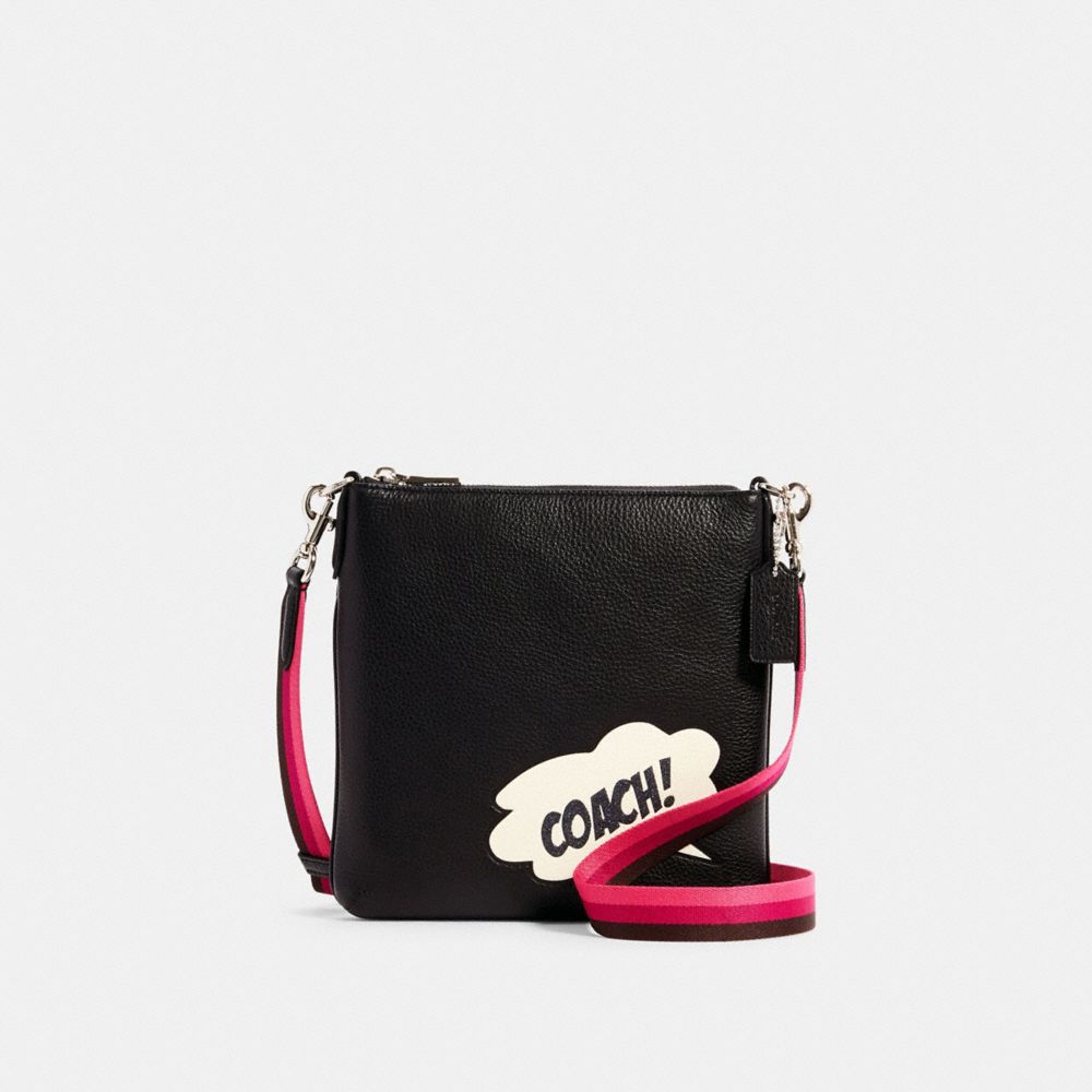 COACH â”‚ MARVEL JES SLIM CROSSBODY WITH COACH BUBBLE - 4117 - SV/BLACK MULTI