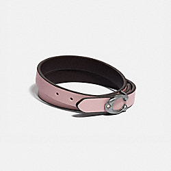 COACH Signature Double Wrap Bracelet - GUNMETAL/BLOSSOM - 4123