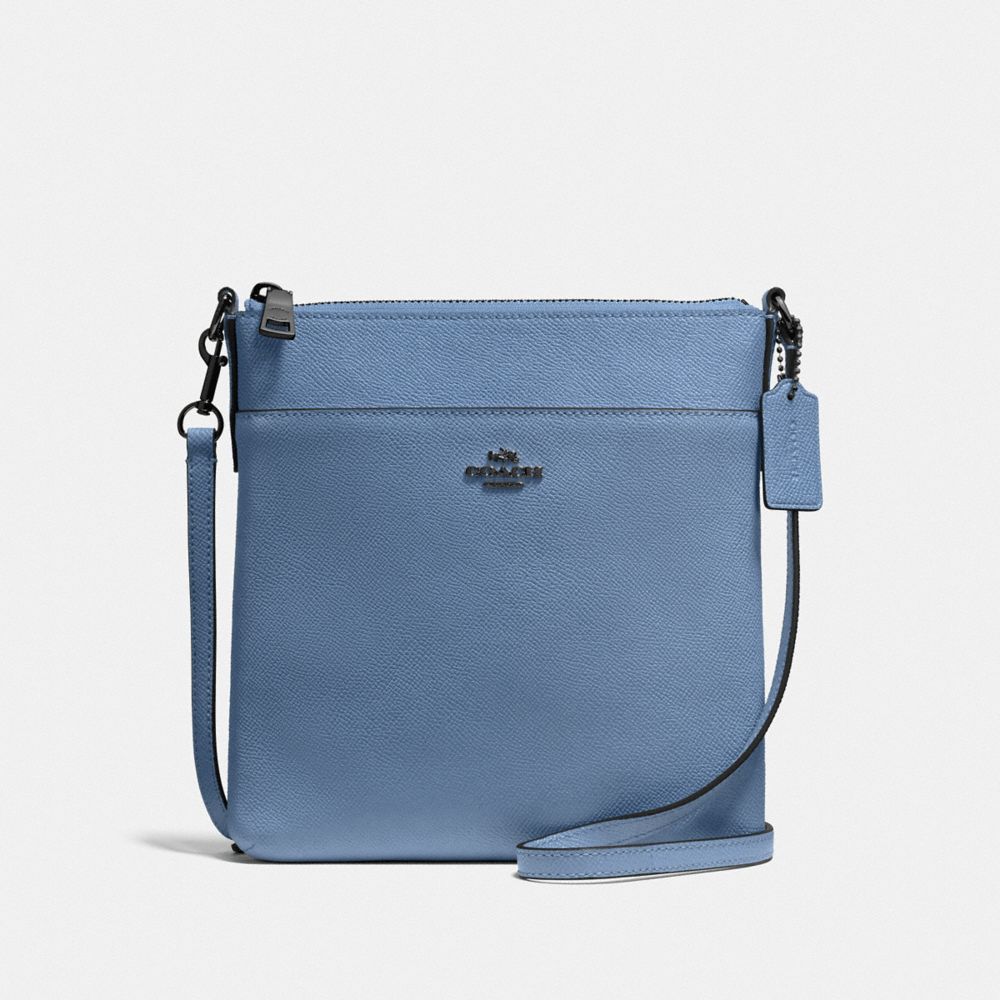 COACH 41320 Kitt Messenger Crossbody GUNMETAL/STONE BLUE