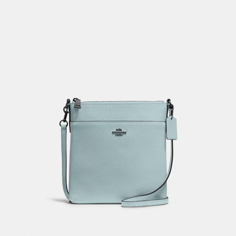 COACH 41320 Kitt Messenger Crossbody Pewter/Aqua