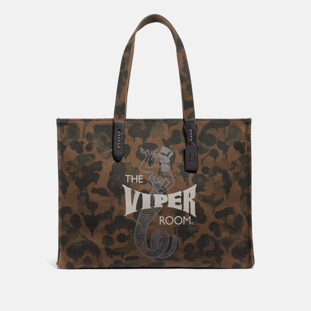 COACH 41400 Viper Room Tote 42 With Wild Beast Print JI/DARK GREEN WILD BEAST