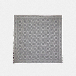 Signature Jacquard Oversized Square Scarf - 41814 - GRANITE