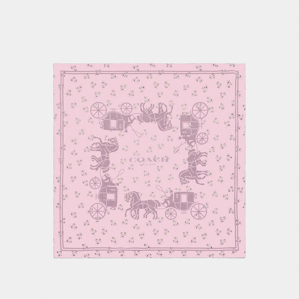 HORSE AND CARRIAGE SILK SQUARE SCARF