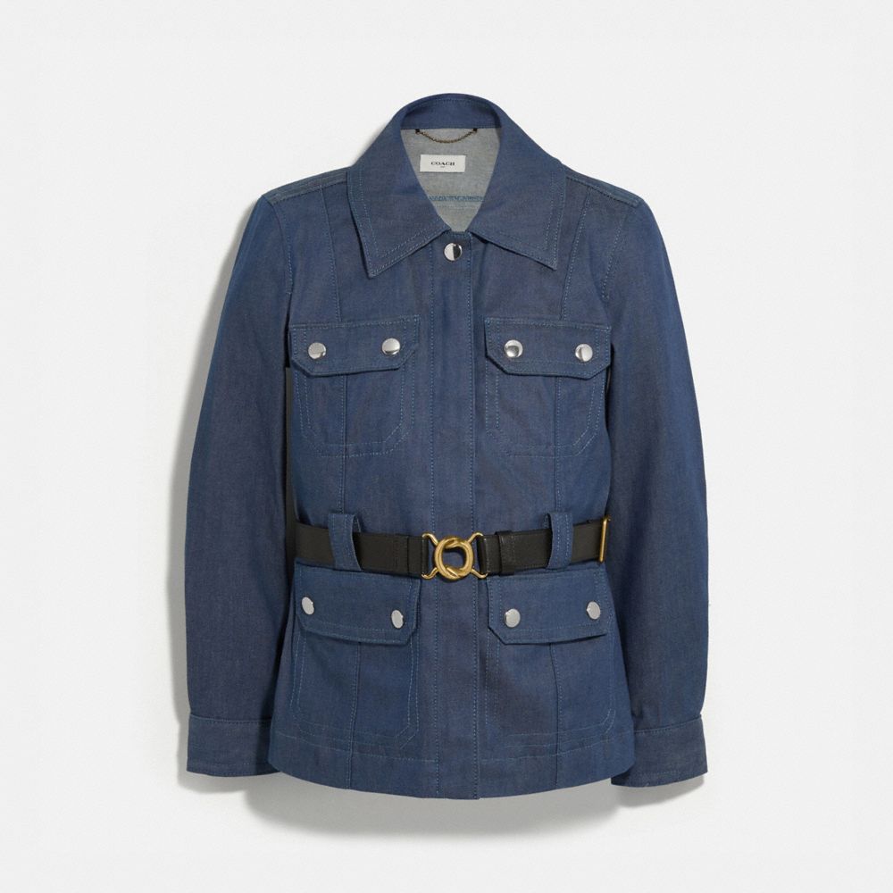 Denim Belted Heritage Jacket - 4233 - Indigo