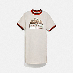 COACH 4247 Apple Camp New York T-shirt Dress IVORY.