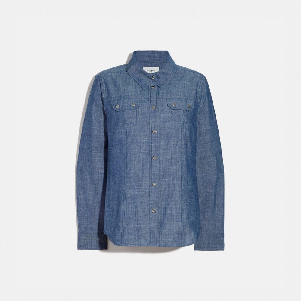 COACH CHAMBRAY SHIRT - CHAMBRAY - 4255