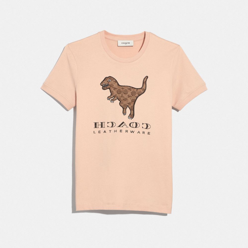 COACH 42919 - REXY STICKER T-SHIRT PINK