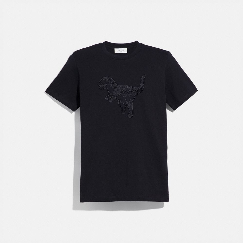 COACH EMBROIDERED REXY T-SHIRT - BLACK - 43166