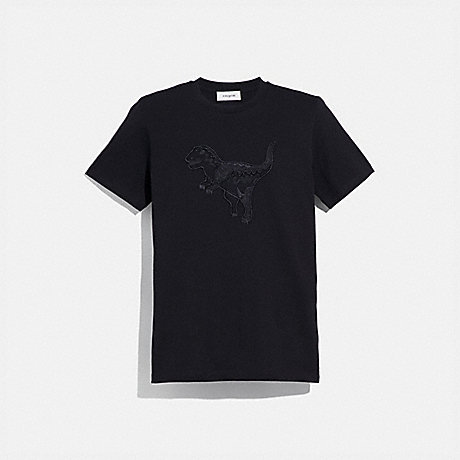 COACH EMBROIDERED REXY T-SHIRT - BLACK - 43166