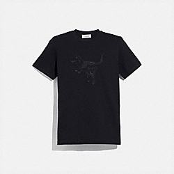EMBROIDERED REXY T-SHIRT - BLACK - COACH 43166