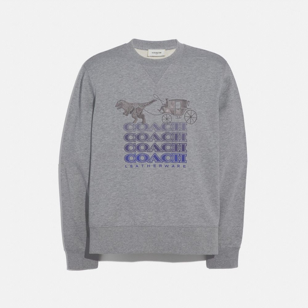 COACH SHADOW REXY AND CARRIAGE SWEATSHIRT - HEATHER GREY - 43420