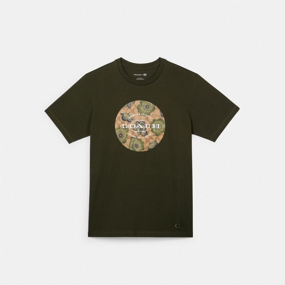 COACH 4364 T-shirt With Kaffe Fassett Print ROSIN