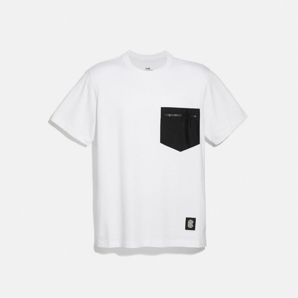 ESSENTIAL T-SHIRT - WHITE BLACK - COACH 4402